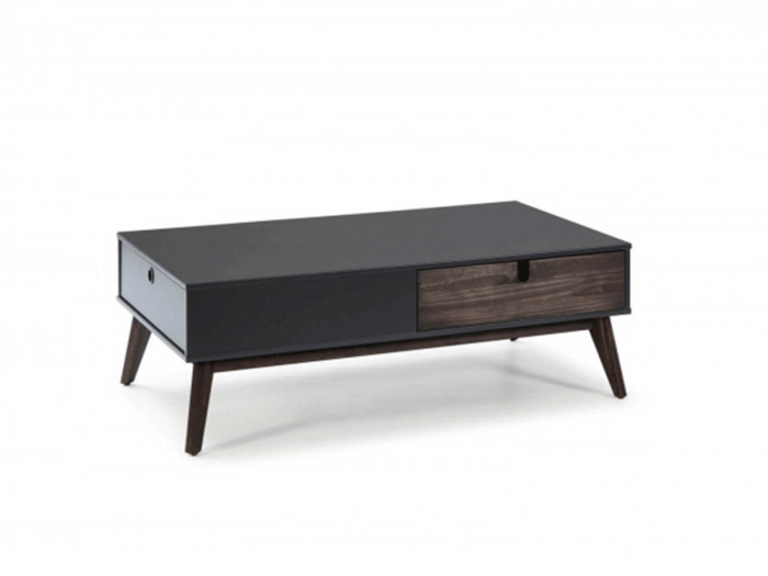 Table basse YUGO Anthracite et Bois foncé