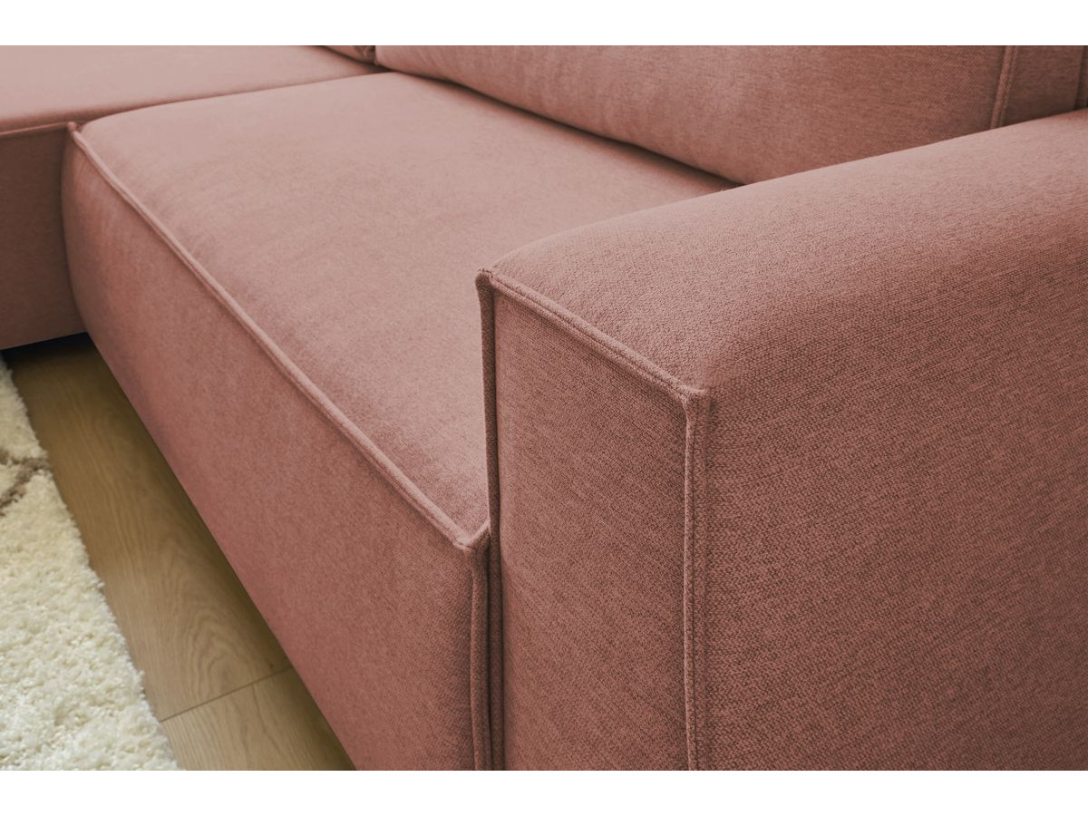 Canapé d'angle réversible convertible coffre NIHAD tissu