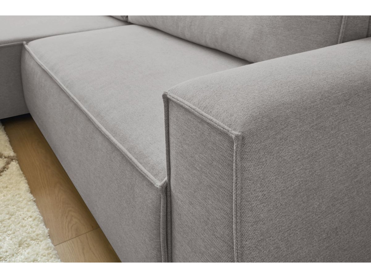 Canapé d'angle réversible convertible coffre NIHAD tissu