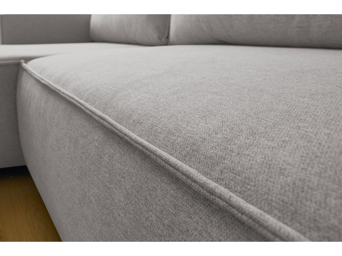 Canapé d'angle réversible convertible coffre NIHAD tissu