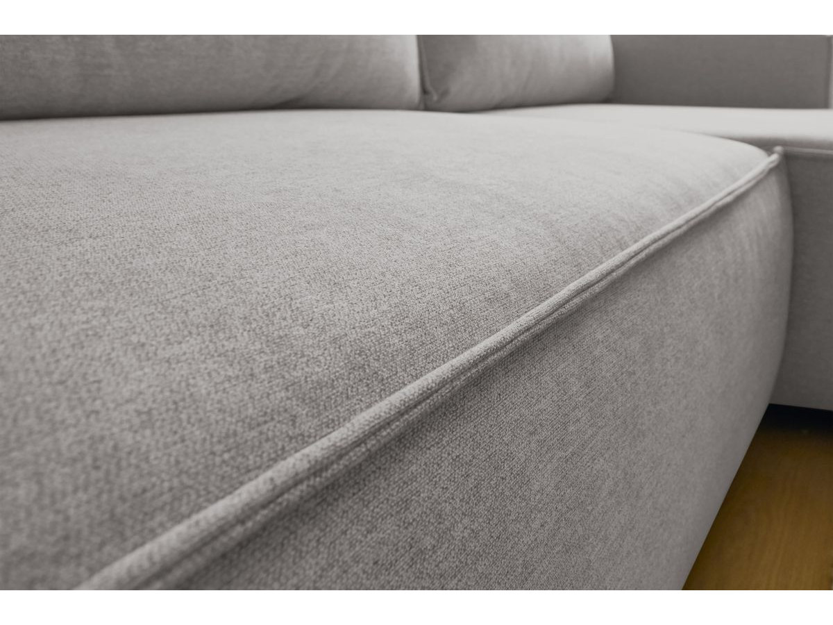 Canapé d'angle réversible convertible coffre NIHAD tissu