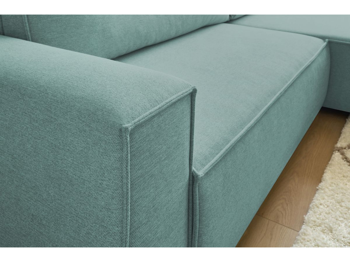 Canapé d'angle réversible convertible coffre NIHAD tissu