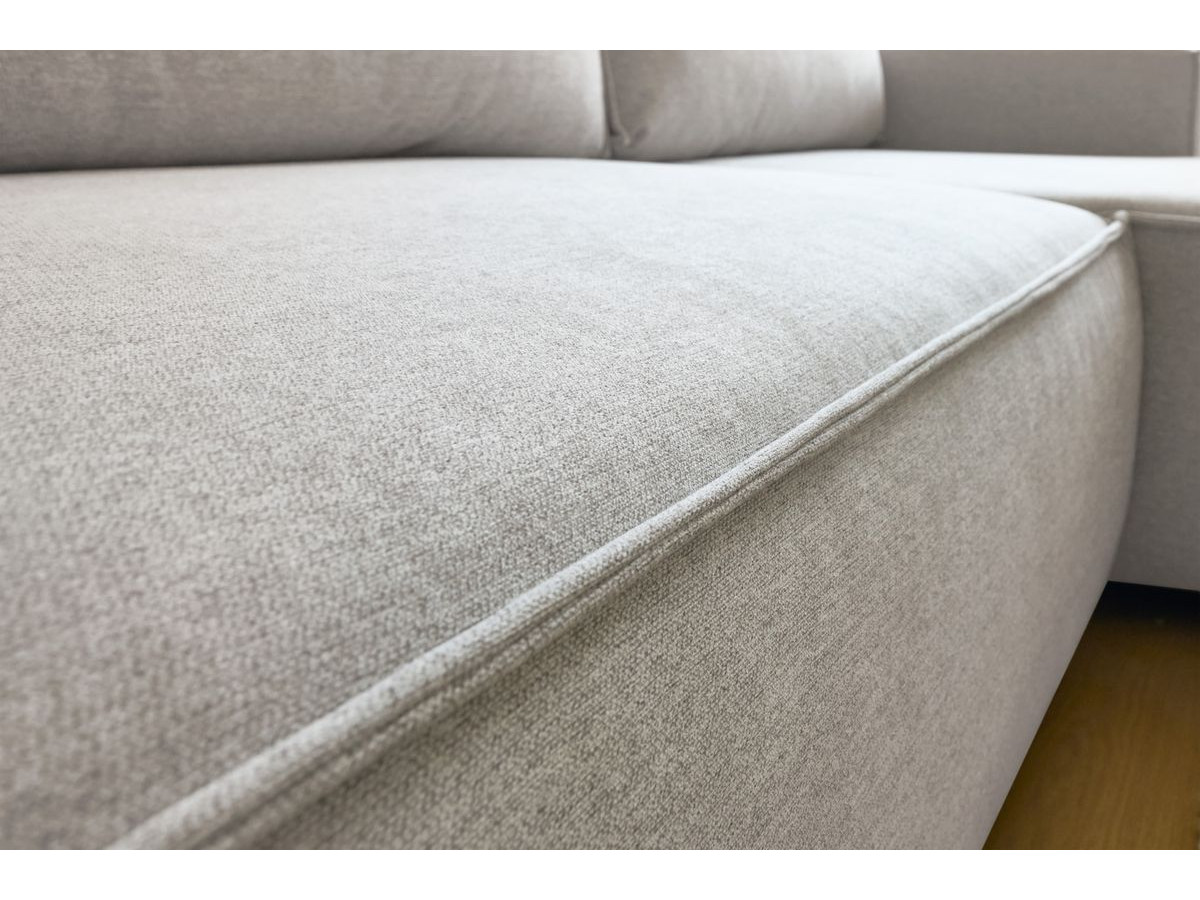 Canapé d'angle réversible convertible coffre NIHAD tissu