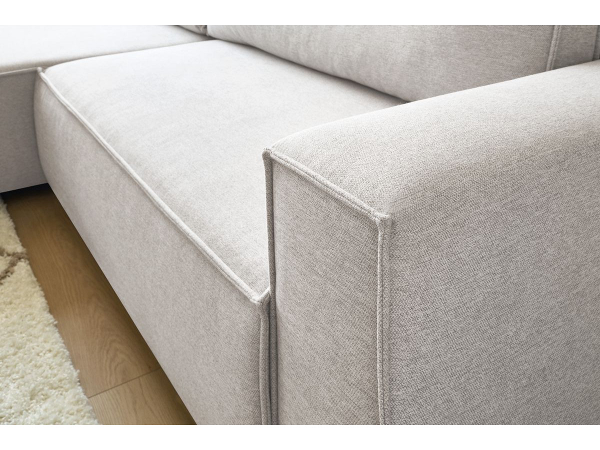 Canapé d'angle réversible convertible coffre NIHAD tissu