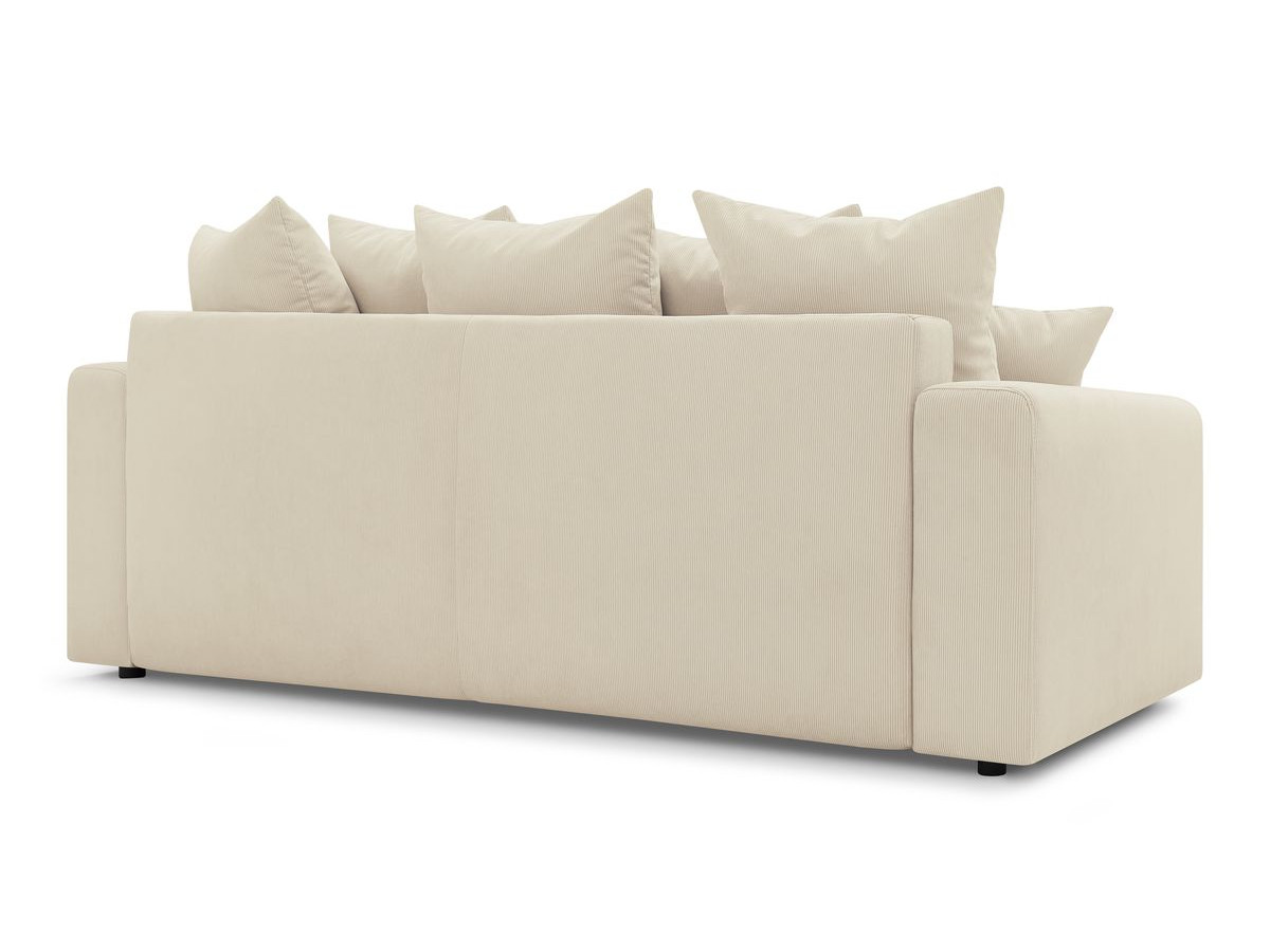 Canapé d'angle fixe EVEREST tissu chiné - Orange - Angle droit - 10 coussins