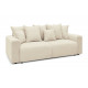 Canapé droit convertible coffre ENVY velours côtelé avec pouf
