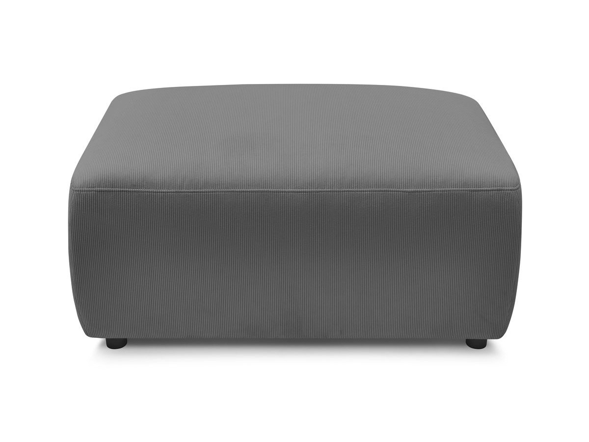 Canapé droit convertible coffre ENVY velours côtelé avec pouf