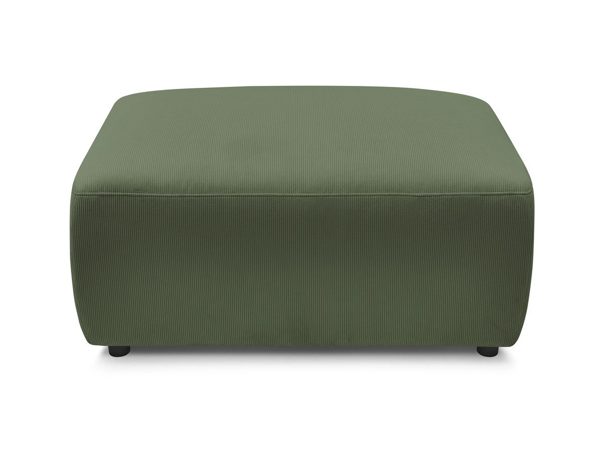 Canapé droit convertible coffre ENVY velours côtelé avec pouf