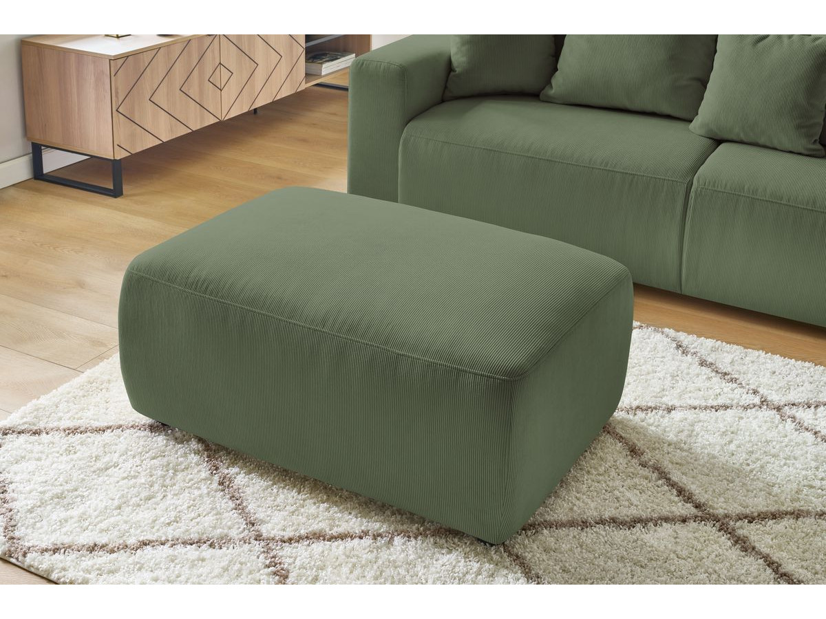 Pouf ENVY velours côtelé vert — vue 4