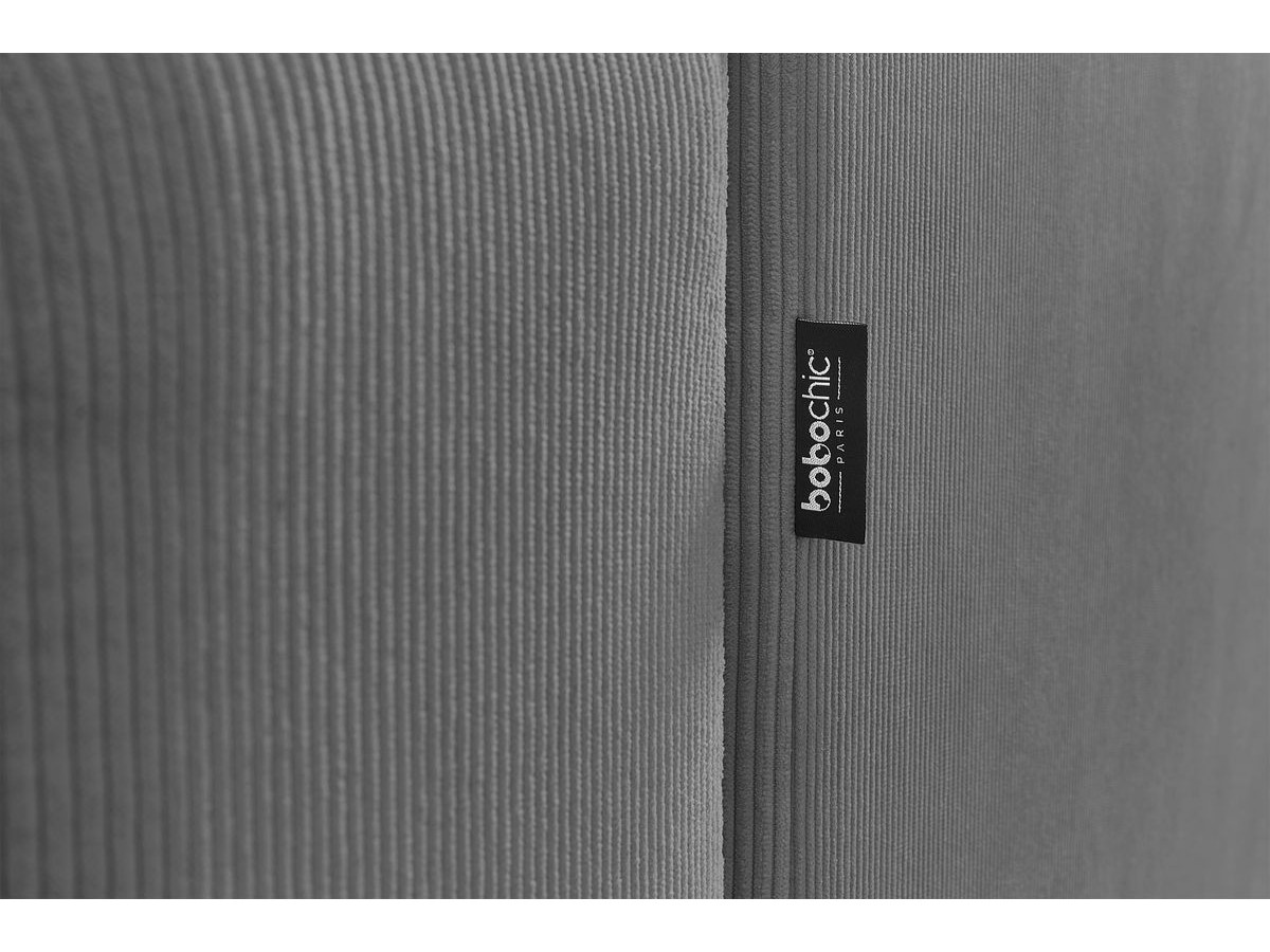 Canapé panoramique convertible coffre ENVY Velours côtelé avec pouf