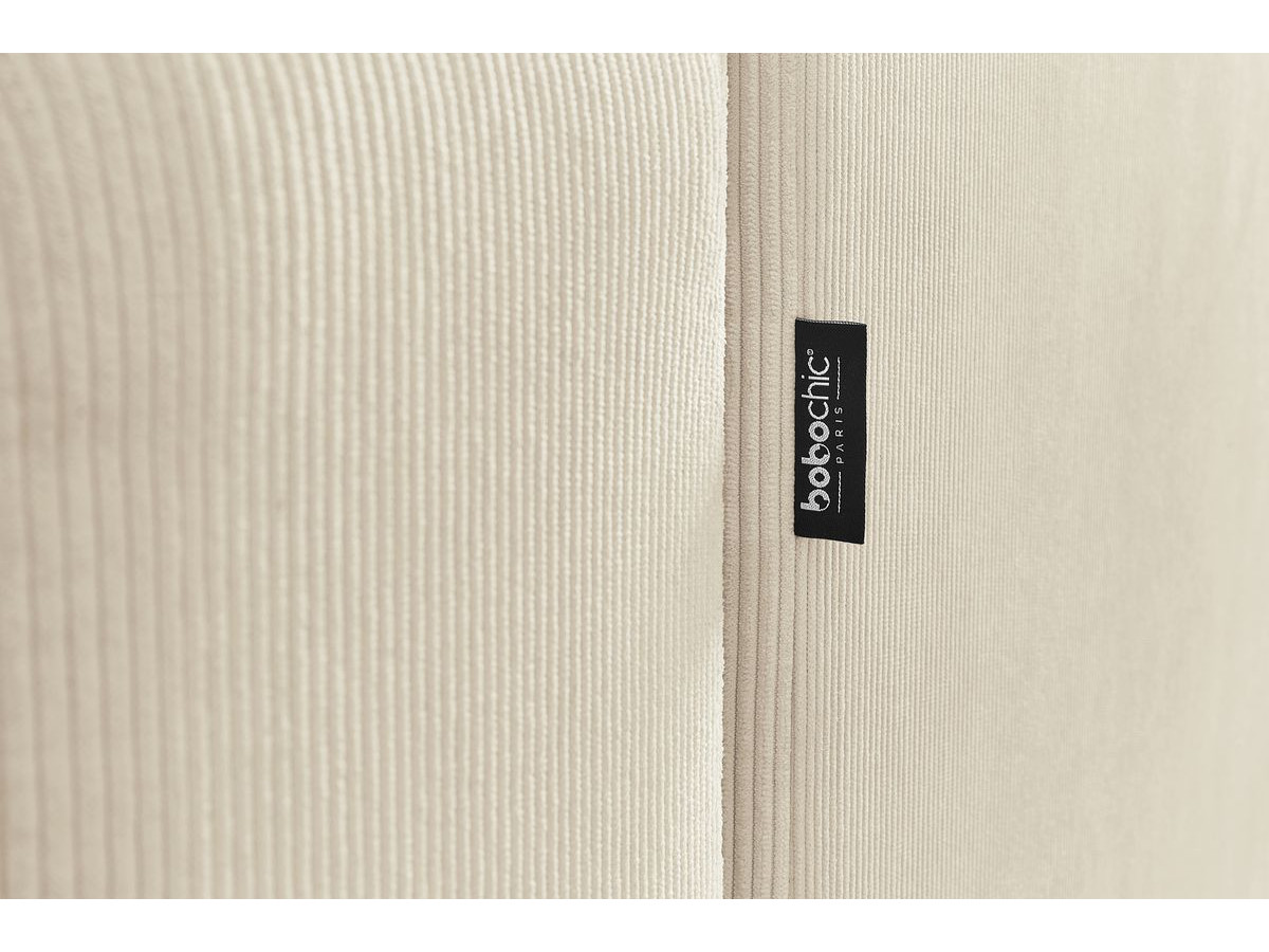 Canapé d'angle fixe EVEREST tissu chiné - Orange - Angle droit - 10 coussins