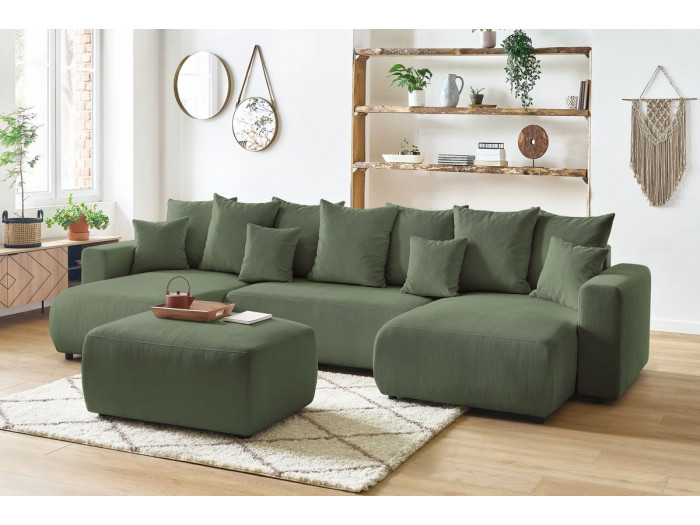 Canapé panoramique convertible coffre ENVY