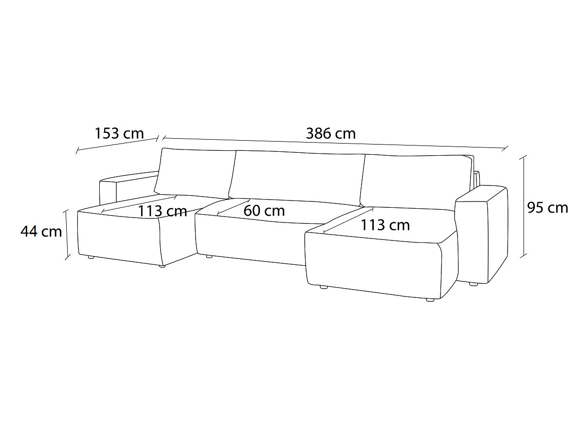Canapé d'angle fixe EVEREST tissu chiné - Orange - Angle droit - 10 coussins