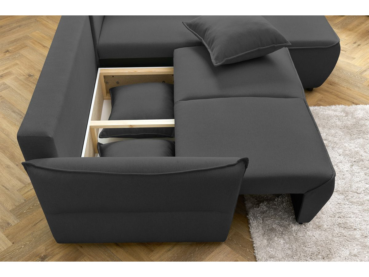 Canapé d'angle L convertible coffre LEON