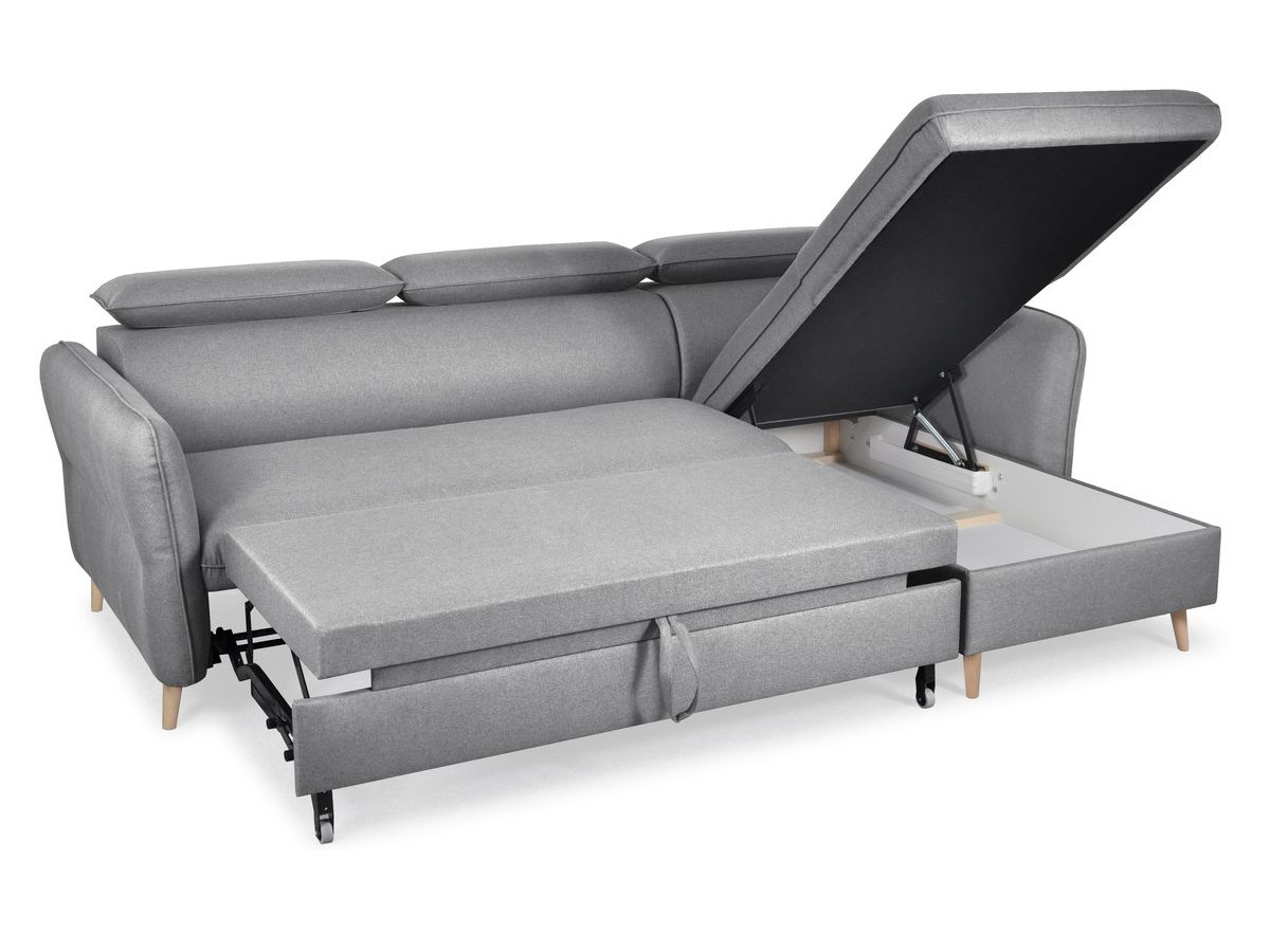 Canapé d'angle réversible convertible avec coffre MARCUS