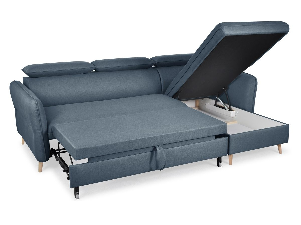 Canapé d'angle réversible convertible avec coffre MARCUS