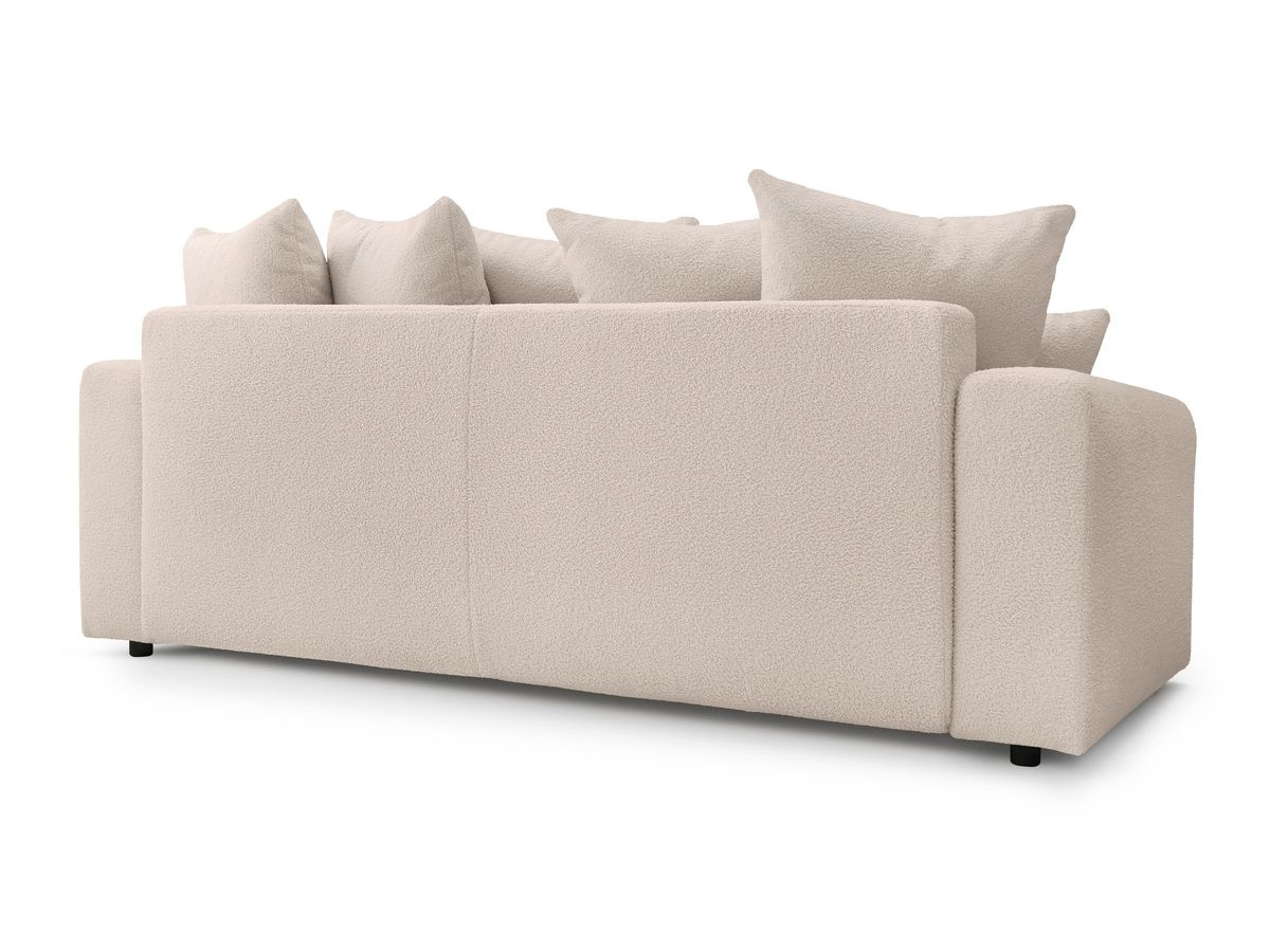 Canapé d'angle fixe EVEREST tissu chiné - Orange - Angle droit - 10 coussins