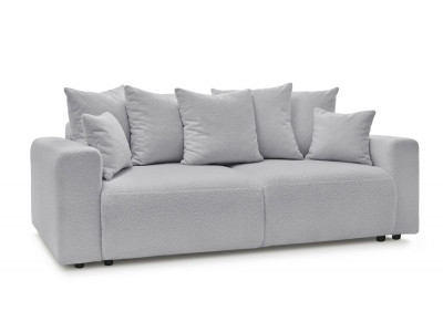Canapé droit convertible coffre ENVY tissu bouclette doux