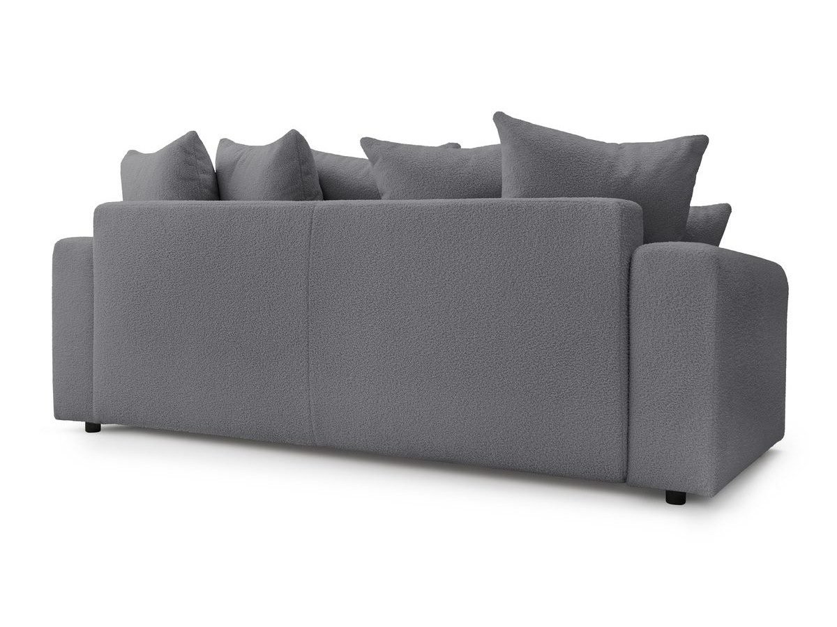 Canapé d'angle fixe EVEREST tissu chiné - Orange - Angle droit - 10 coussins