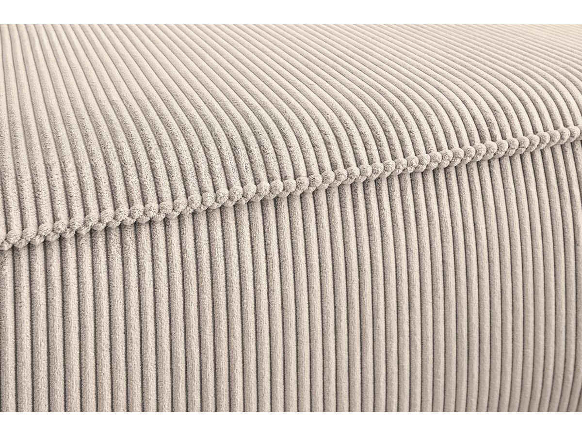 Canapé d'angle fixe modulable XL NIHAD tissu velours côtelé