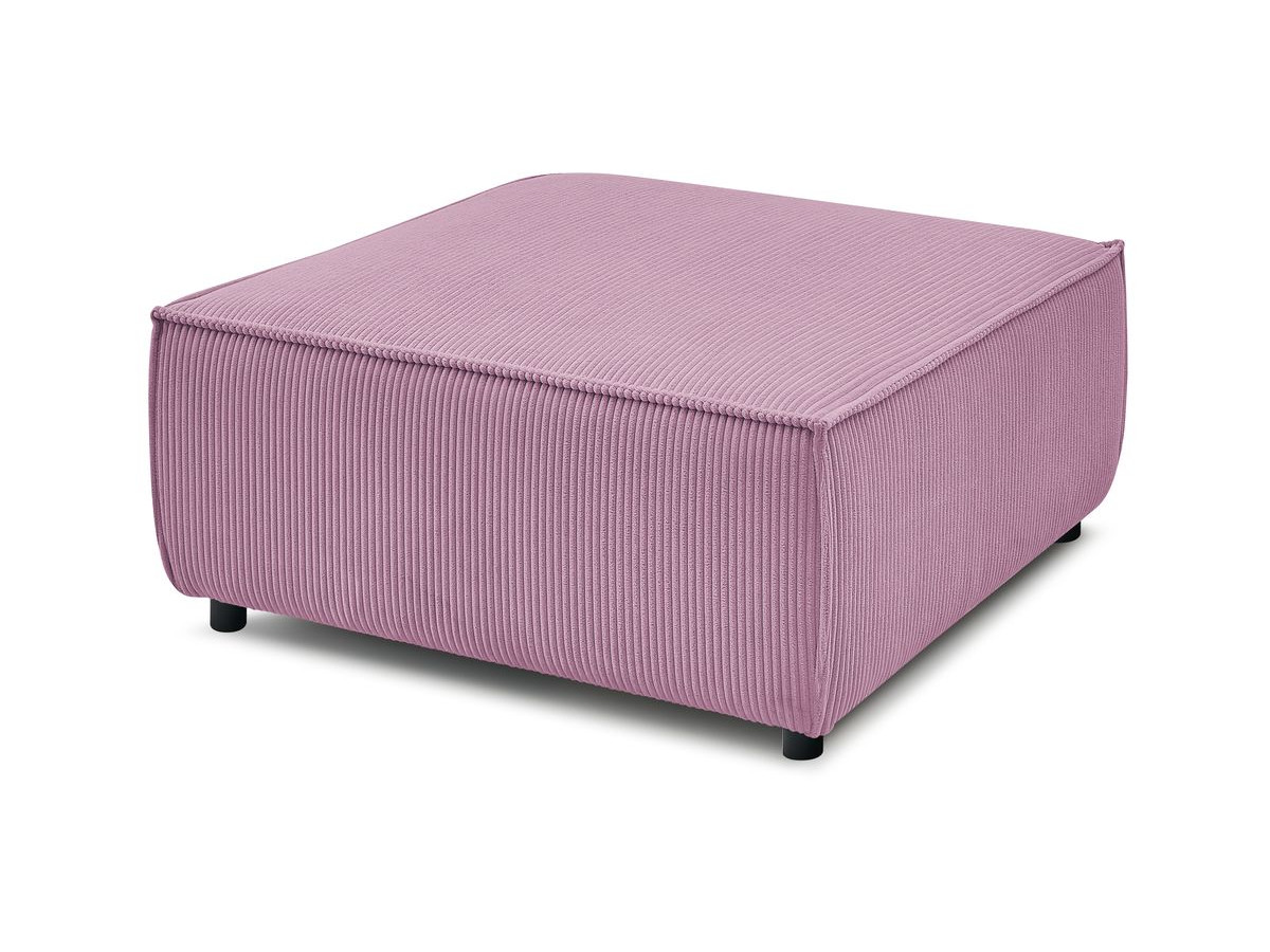 pouf pour canapé modulable nihad tissu velours côtelé de couleur violet