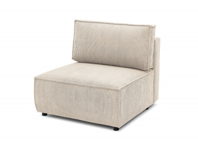 Chauffeuse 1 place pour canapé modulable NIHAD tissu velours côtelé