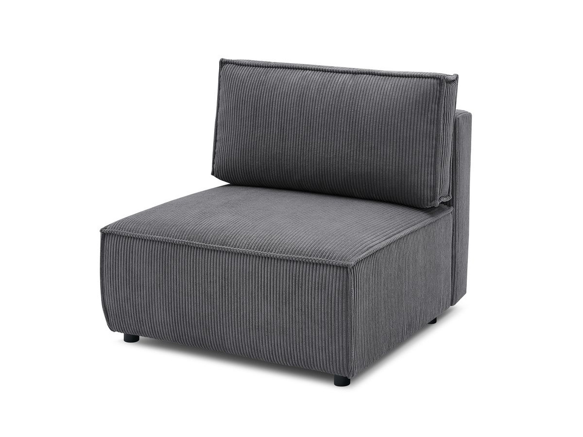 Chauffeuse 1 place pour canapé modulable NIHAD tissu velours côtelé