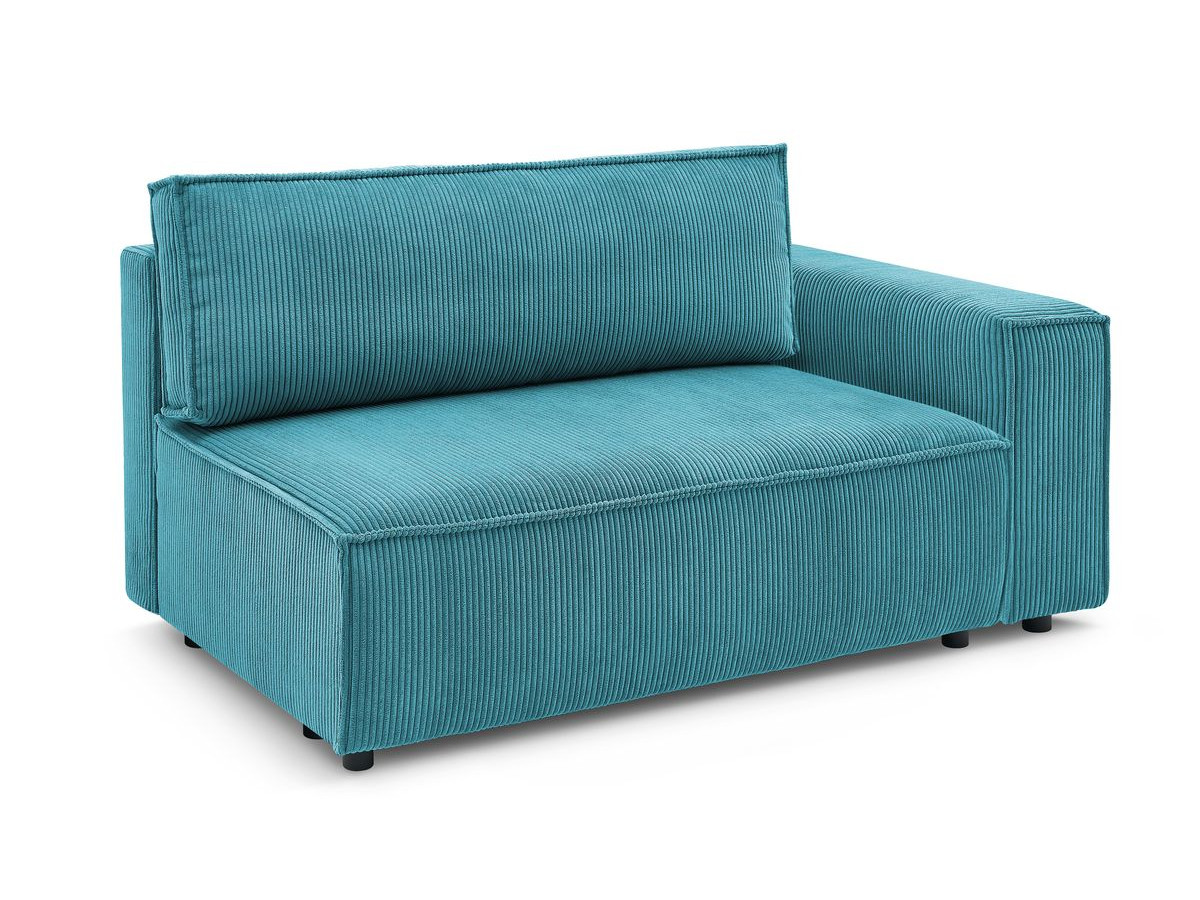 Chauffeuse 2 places avec accoudoir pour canapé modulable NIHAD tissu velours côtelé