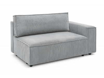 Chauffeuse 2 places avec accoudoir pour canapé modulable NIHAD tissu velours côtelé
