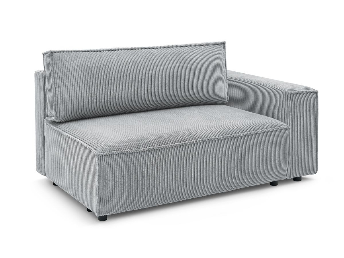Chauffeuse 2 places avec accoudoir pour canapé modulable NIHAD tissu velours côtelé