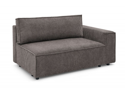 Chauffeuse 2 places avec accoudoir pour canapé modulable NIHAD tissu velours côtelé