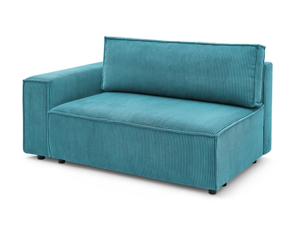 Chauffeuse 2 places avec accoudoir pour canapé modulable NIHAD tissu velours côtelé
