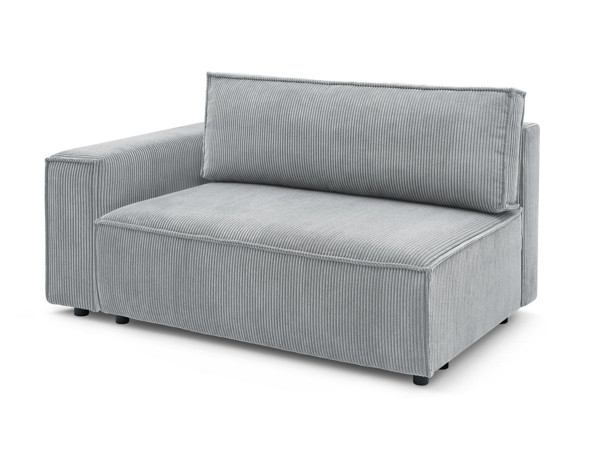 Chauffeuse 2 places avec accoudoir pour canapé modulable NIHAD tissu velours côtelé