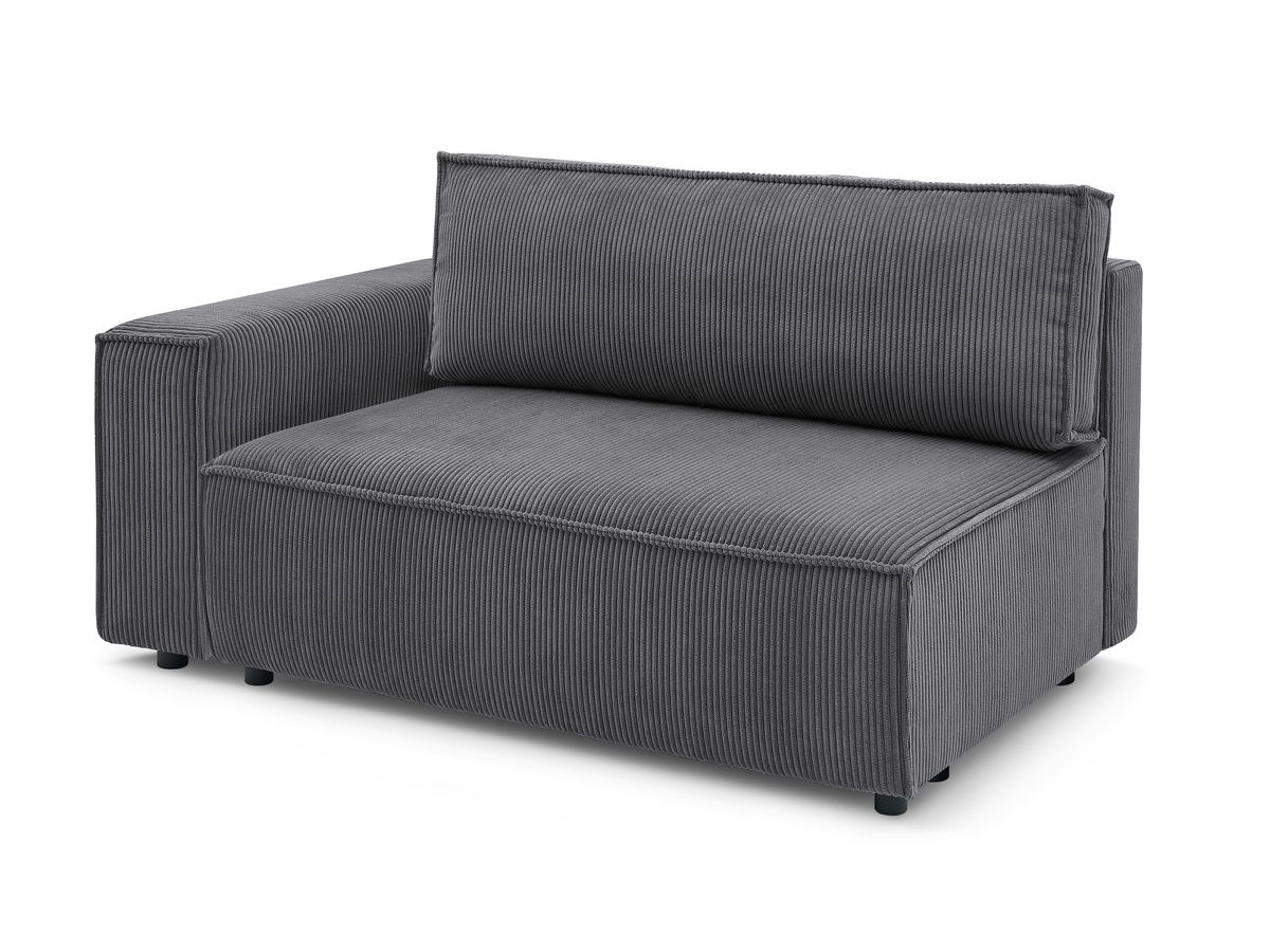 Chauffeuse 2 places avec accoudoir pour canapé modulable NIHAD tissu velours côtelé