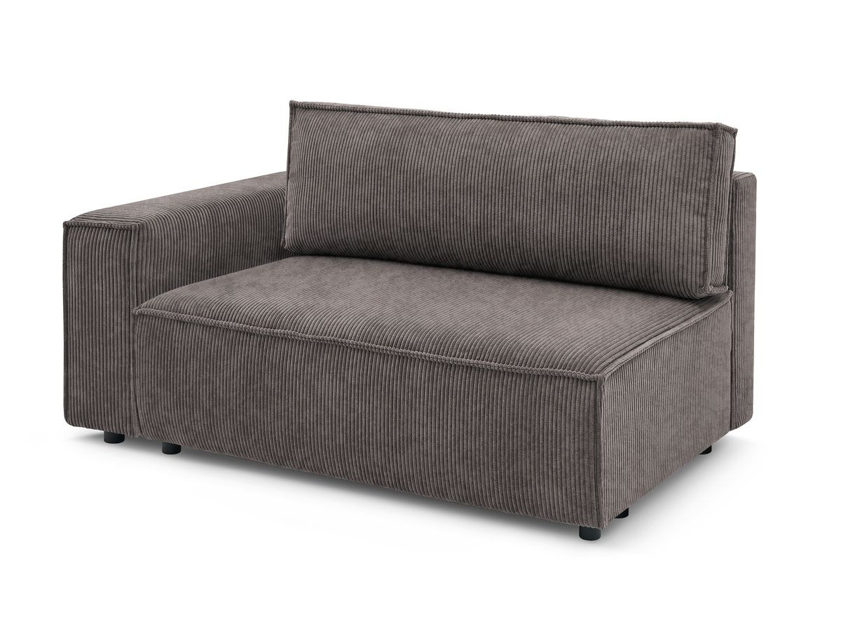 Chauffeuse 2 places avec accoudoir pour canapé modulable NIHAD tissu velours côtelé
