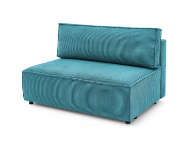 Chauffeuse 2 places sans accoudoir pour canapé modulable NIHAD tissu velours côtelé