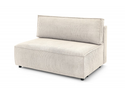 Chauffeuse 2 places sans accoudoir pour canapé modulable NIHAD tissu velours côtelé