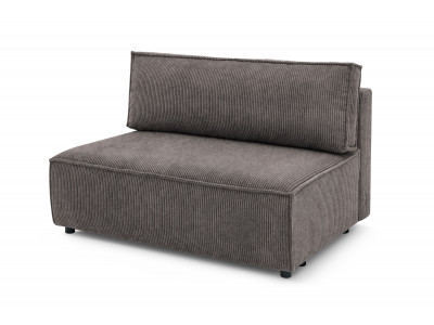 Chauffeuse 2 places sans accoudoir pour canapé modulable NIHAD tissu velours côtelé