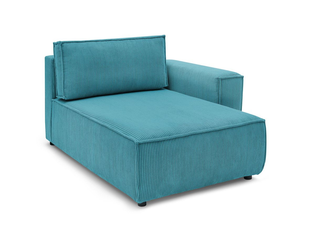 Méridienne avec accoudoir pour canapé modulable NIHAD tissu velours côtelé