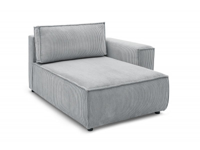 Méridienne avec accoudoir pour canapé modulable NIHAD tissu velours côtelé