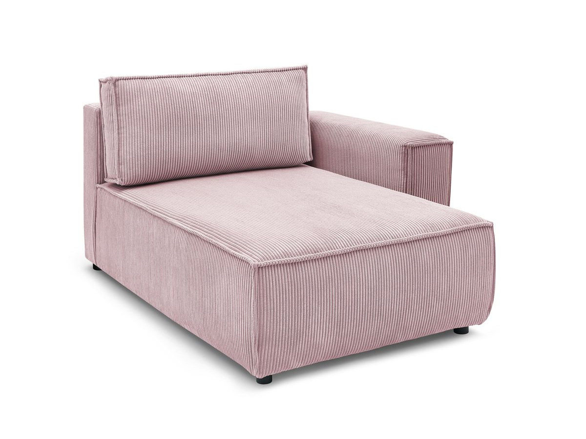 Méridienne avec accoudoir pour canapé modulable NIHAD tissu velours côtelé