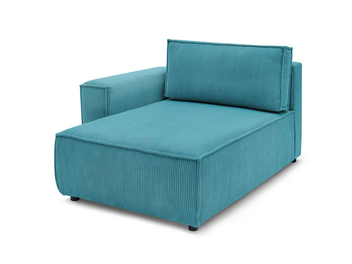 Chaise longue met armleuning voor NIHAD modulaire bank in corduroy stof