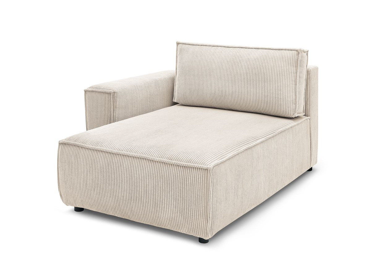 Chaise longue met armleuning voor NIHAD modulaire bank in corduroy stof