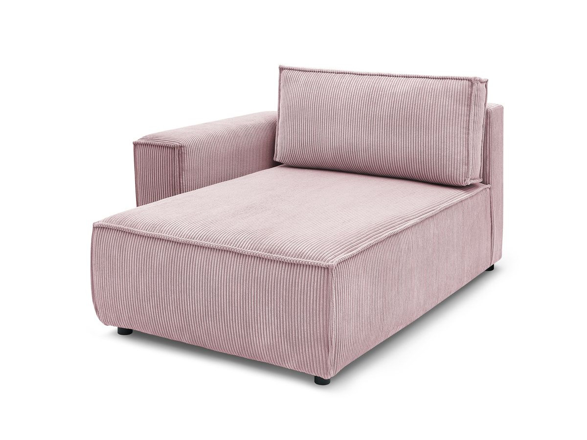 Chaise longue met armleuning voor NIHAD modulaire bank in corduroy stof