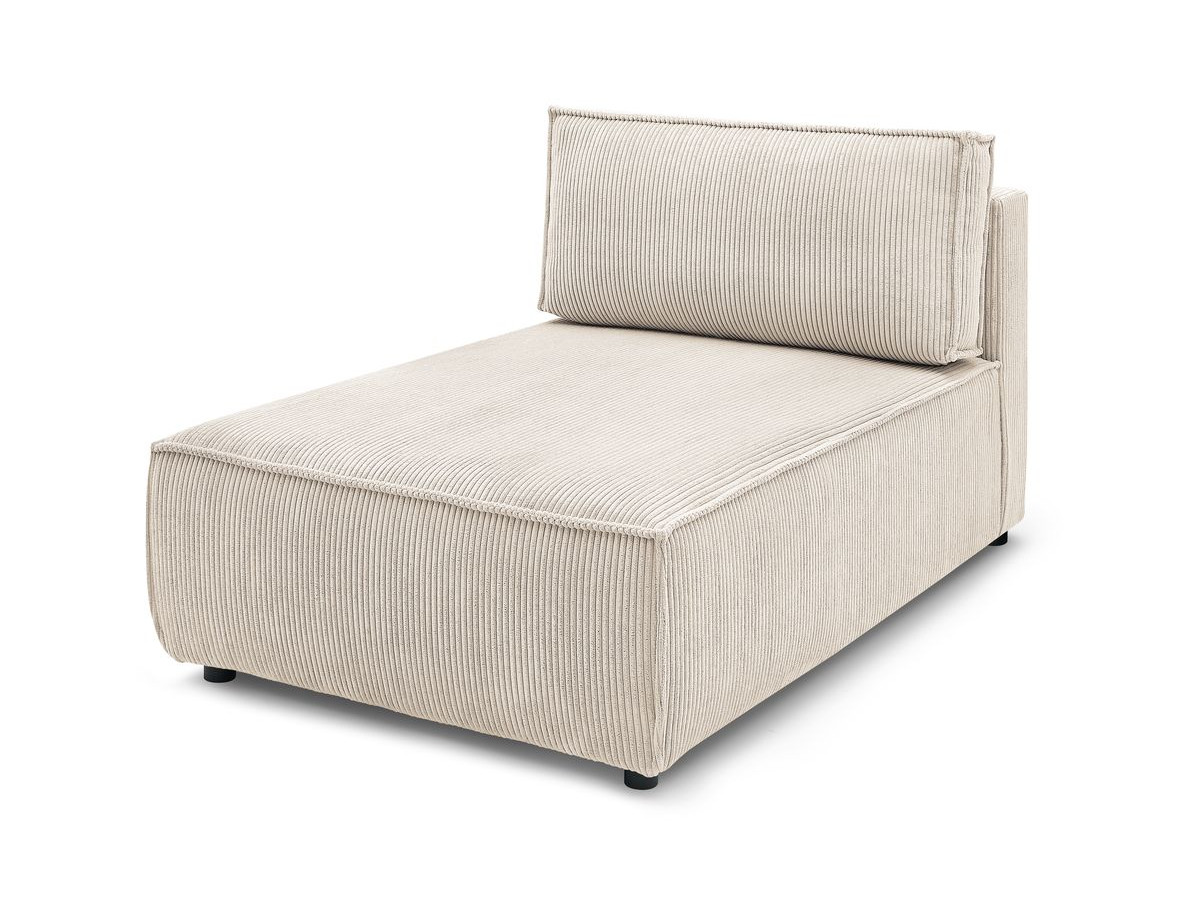 Chaise longue zonder armleuningen voor modulaire NIHAD-bank in corduroystof