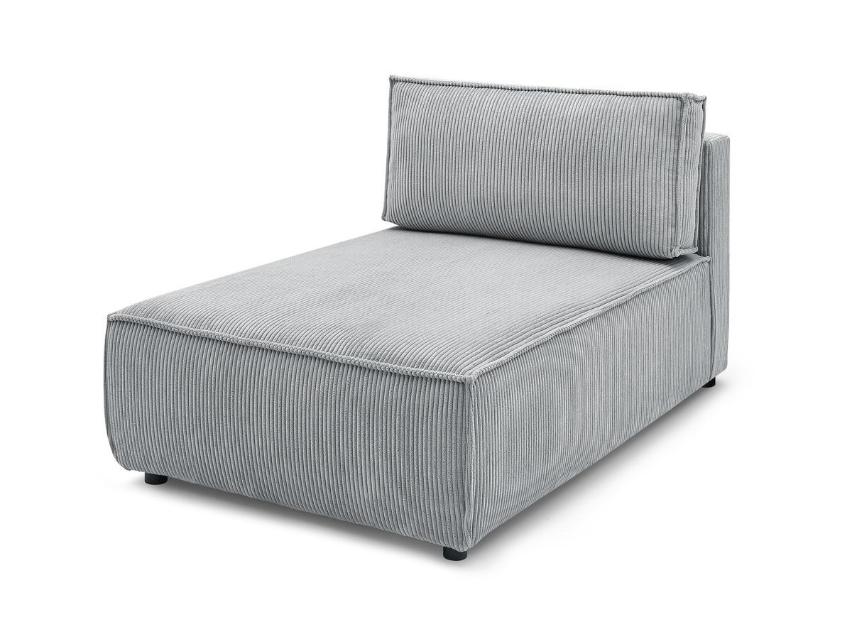 Chaise longue zonder armleuningen voor modulaire NIHAD-bank in corduroystof