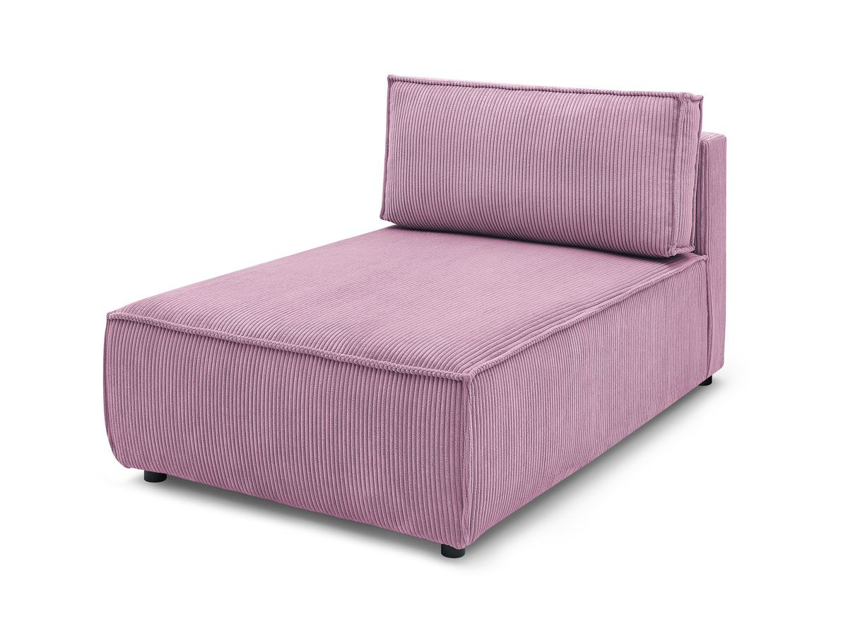 chaise longue zonder armleuningen voor modulaire nihad-bank in corduroystof gekleurd paars