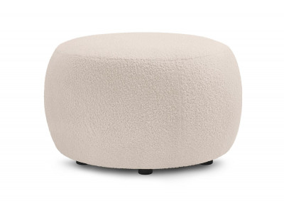 Pouf ENVY rond tissu bouclette doux