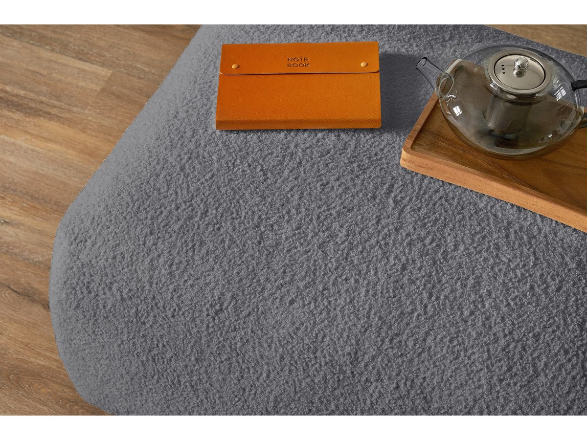 Canapé d'angle fixe EVEREST tissu chiné - Orange - Angle droit - 10 coussins