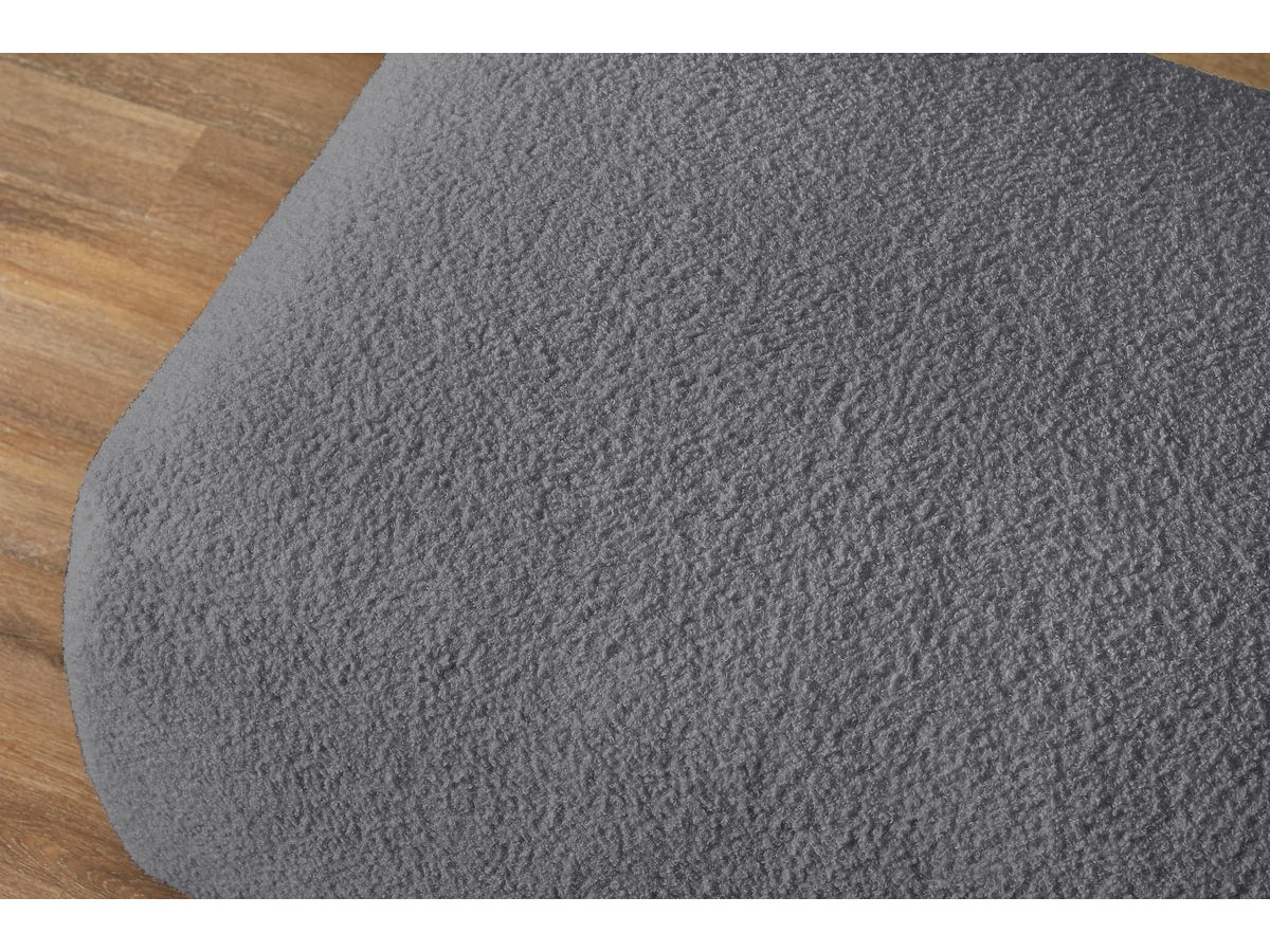 Canapé d'angle fixe EVEREST tissu chiné - Orange - Angle droit - 10 coussins